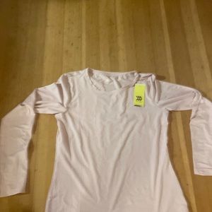 Pink, athletic long sleeve shirt